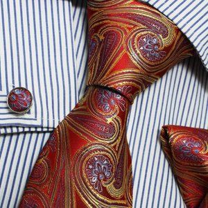 Tie Mens Extra Long Solid Satin Necktie